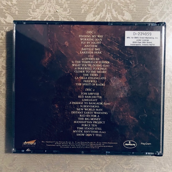 Oct. 1990 RUSH: CHRONICLES 2 CDs - Picture 2 of 10